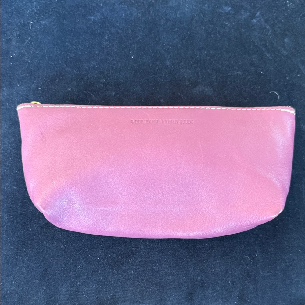 Portland Leather Goods Purple Makeup Pouch